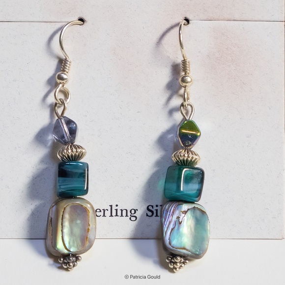 NEW - S31 - Handmade Abalone necklace and earring set - one of a kind - Picture 3 of 5